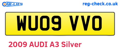 WU09VVO are the vehicle registration plates.