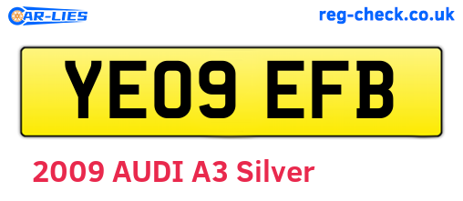 YE09EFB are the vehicle registration plates.