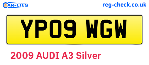 YP09WGW are the vehicle registration plates.
