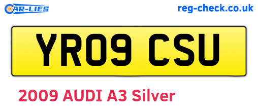YR09CSU are the vehicle registration plates.