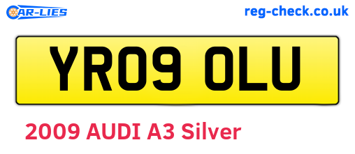 YR09OLU are the vehicle registration plates.
