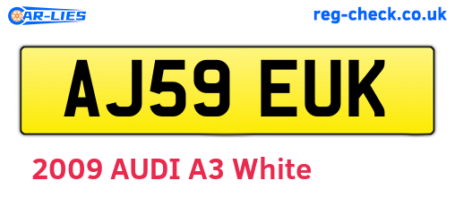 AJ59EUK are the vehicle registration plates.