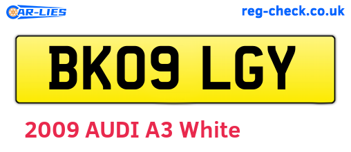 BK09LGY are the vehicle registration plates.