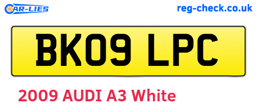 BK09LPC are the vehicle registration plates.