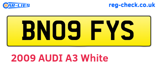 BN09FYS are the vehicle registration plates.