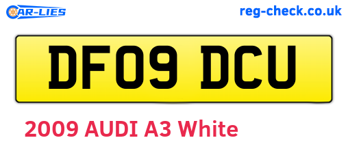 DF09DCU are the vehicle registration plates.