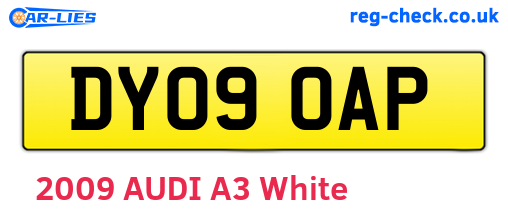 DY09OAP are the vehicle registration plates.