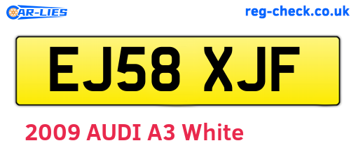 EJ58XJF are the vehicle registration plates.