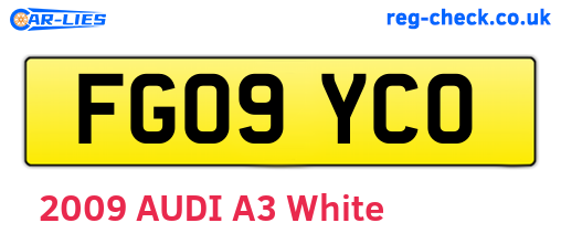 FG09YCO are the vehicle registration plates.