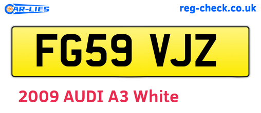 FG59VJZ are the vehicle registration plates.