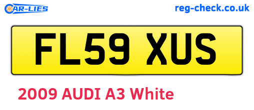 FL59XUS are the vehicle registration plates.