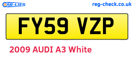 FY59VZP are the vehicle registration plates.