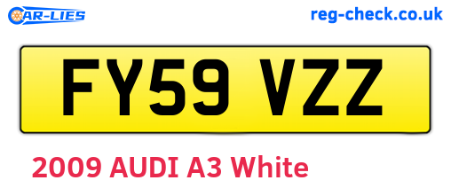 FY59VZZ are the vehicle registration plates.