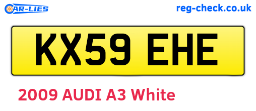 KX59EHE are the vehicle registration plates.