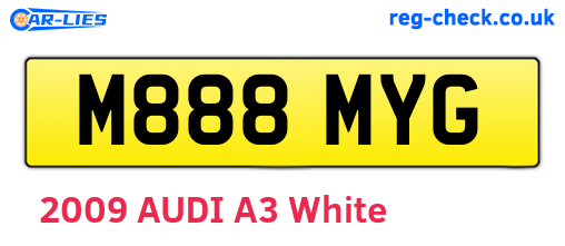 M888MYG are the vehicle registration plates.