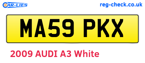 MA59PKX are the vehicle registration plates.