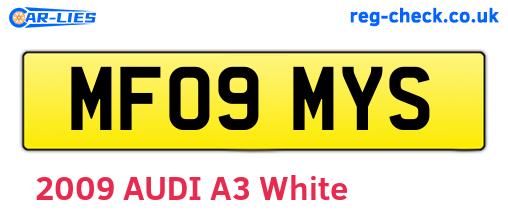 MF09MYS are the vehicle registration plates.