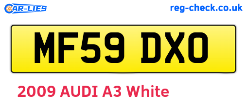 MF59DXO are the vehicle registration plates.