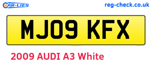 MJ09KFX are the vehicle registration plates.