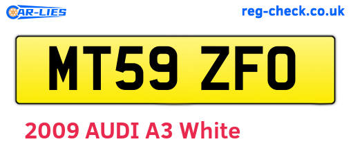 MT59ZFO are the vehicle registration plates.