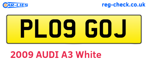 PL09GOJ are the vehicle registration plates.