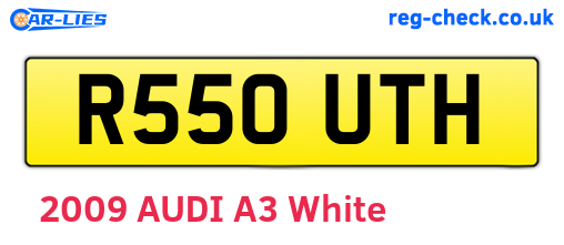 R550UTH are the vehicle registration plates.
