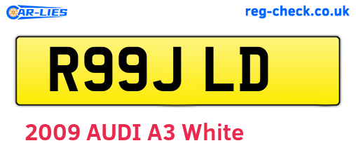R99JLD are the vehicle registration plates.