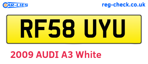 RF58UYU are the vehicle registration plates.