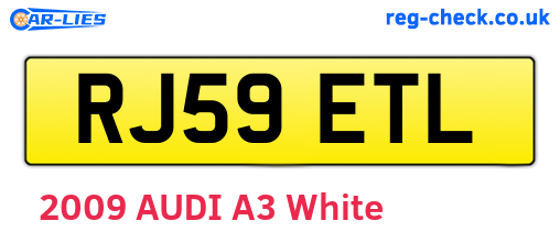 RJ59ETL are the vehicle registration plates.
