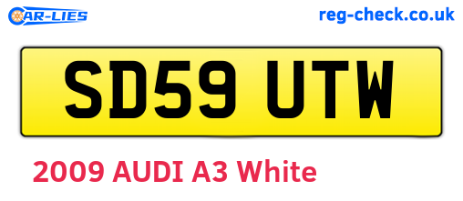 SD59UTW are the vehicle registration plates.