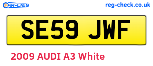 SE59JWF are the vehicle registration plates.