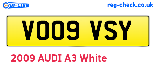 VO09VSY are the vehicle registration plates.