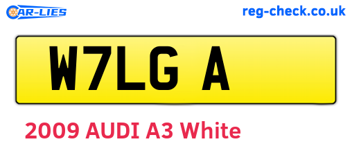 W7LGA are the vehicle registration plates.