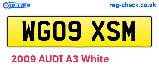 WG09XSM are the vehicle registration plates.