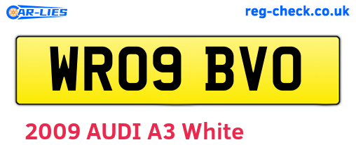 WR09BVO are the vehicle registration plates.
