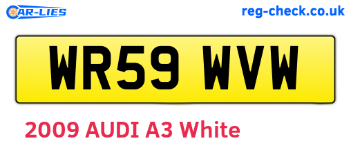WR59WVW are the vehicle registration plates.