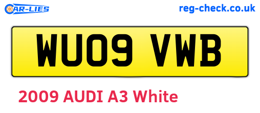 WU09VWB are the vehicle registration plates.