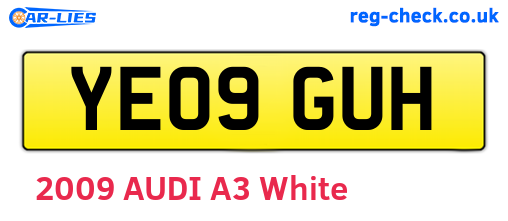 YE09GUH are the vehicle registration plates.