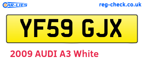 YF59GJX are the vehicle registration plates.