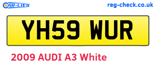 YH59WUR are the vehicle registration plates.