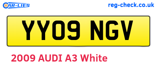 YY09NGV are the vehicle registration plates.