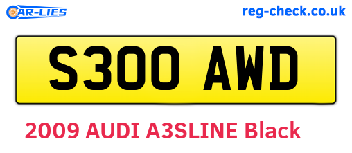S300AWD are the vehicle registration plates.
