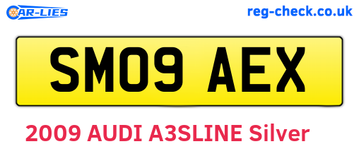 SM09AEX are the vehicle registration plates.