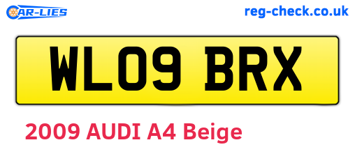 WL09BRX are the vehicle registration plates.