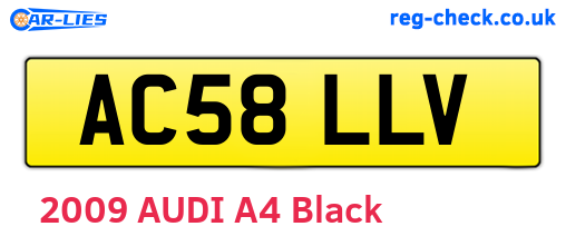 AC58LLV are the vehicle registration plates.