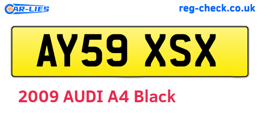 AY59XSX are the vehicle registration plates.