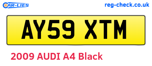 AY59XTM are the vehicle registration plates.