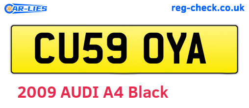 CU59OYA are the vehicle registration plates.