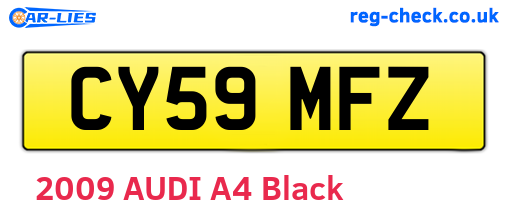 CY59MFZ are the vehicle registration plates.