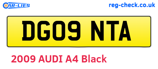 DG09NTA are the vehicle registration plates.